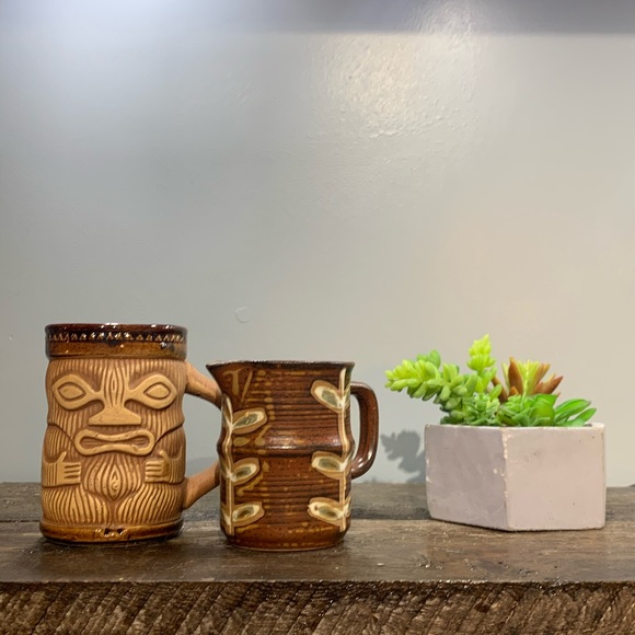 🌵VTG Pottery Tiki Mug - Picture 2 of 10